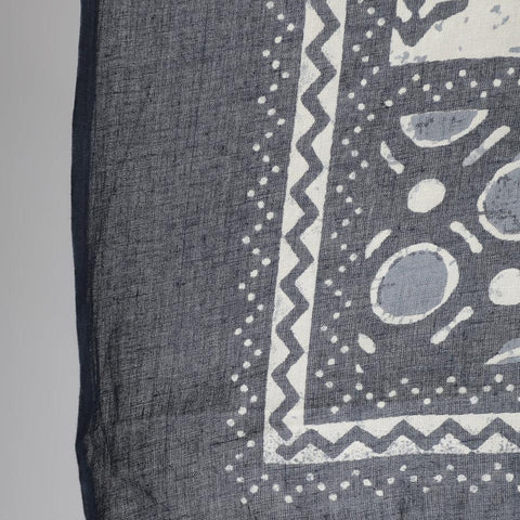 Ebbani Women’s Cotton Motifs Grey Anarkali Kurta Set with Dupatta