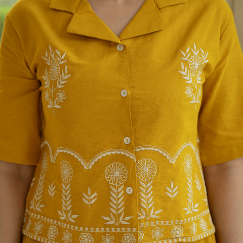 Cotton Embroidered Co-ords Set