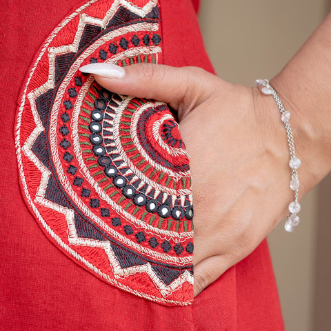 Cotton Embroidered Kurta Set