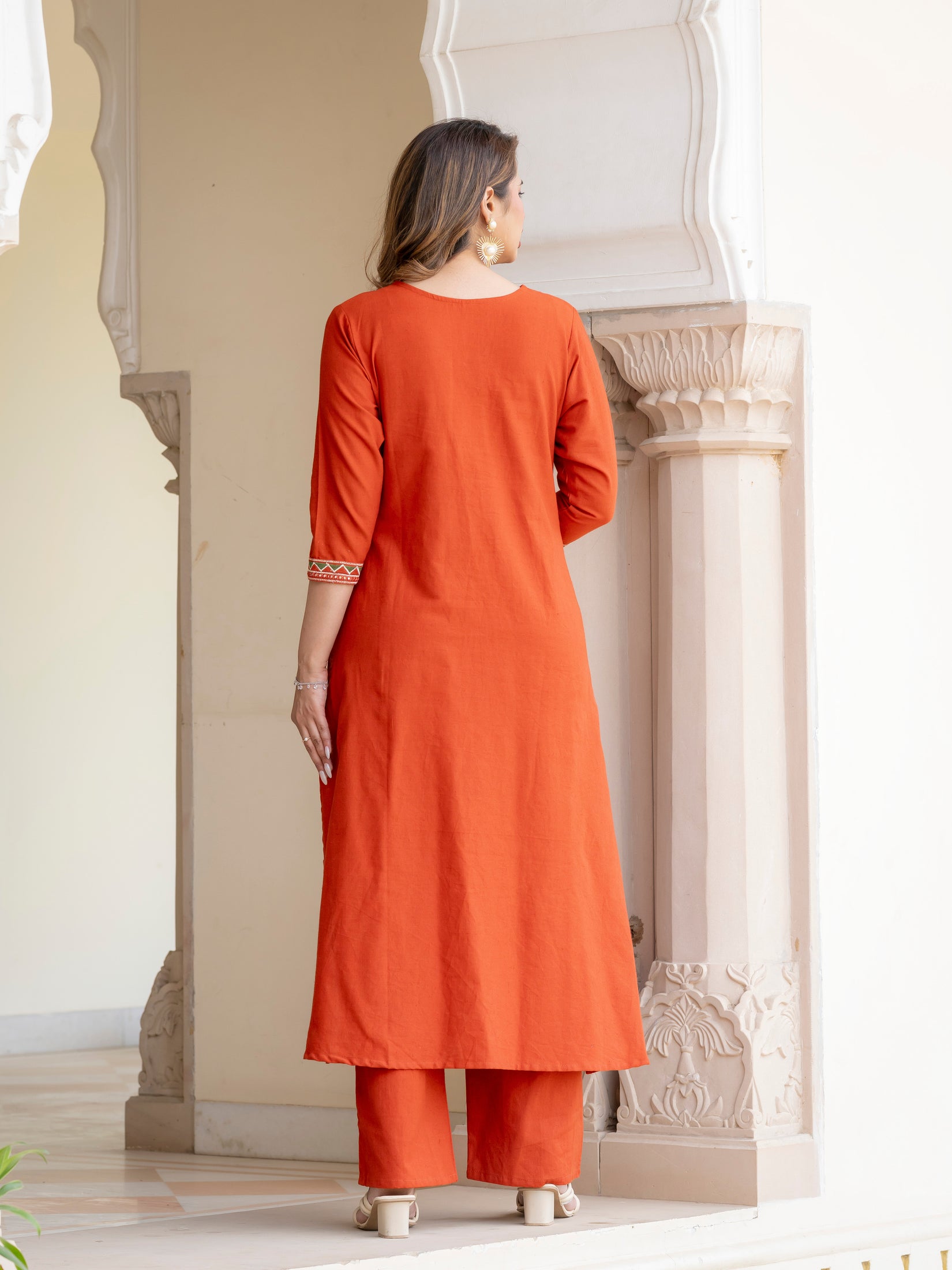 Cotton Embroidered Kurta Set