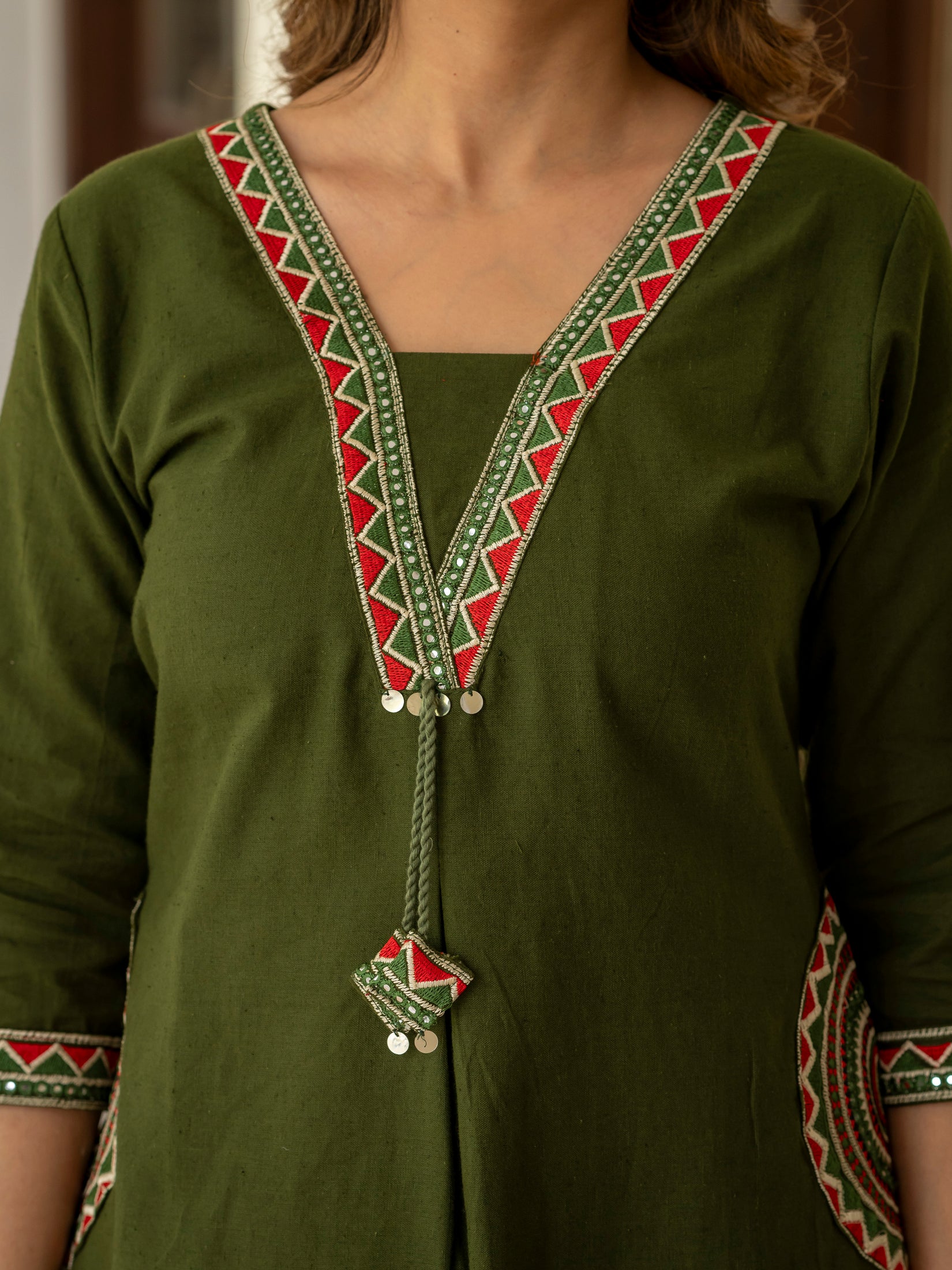 Cotton Embroidered Kurta Set