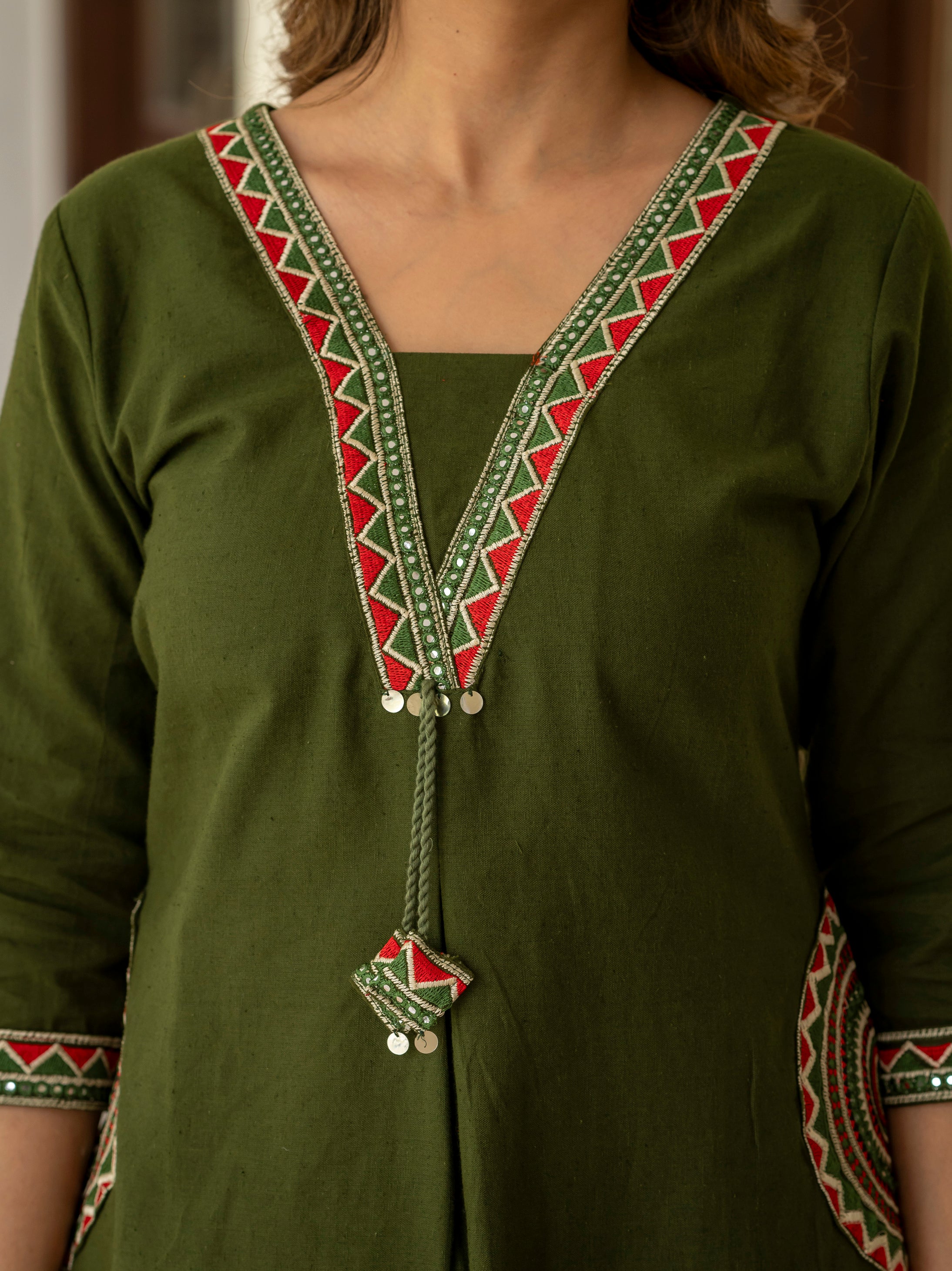 Cotton Embroidered Kurta Set
