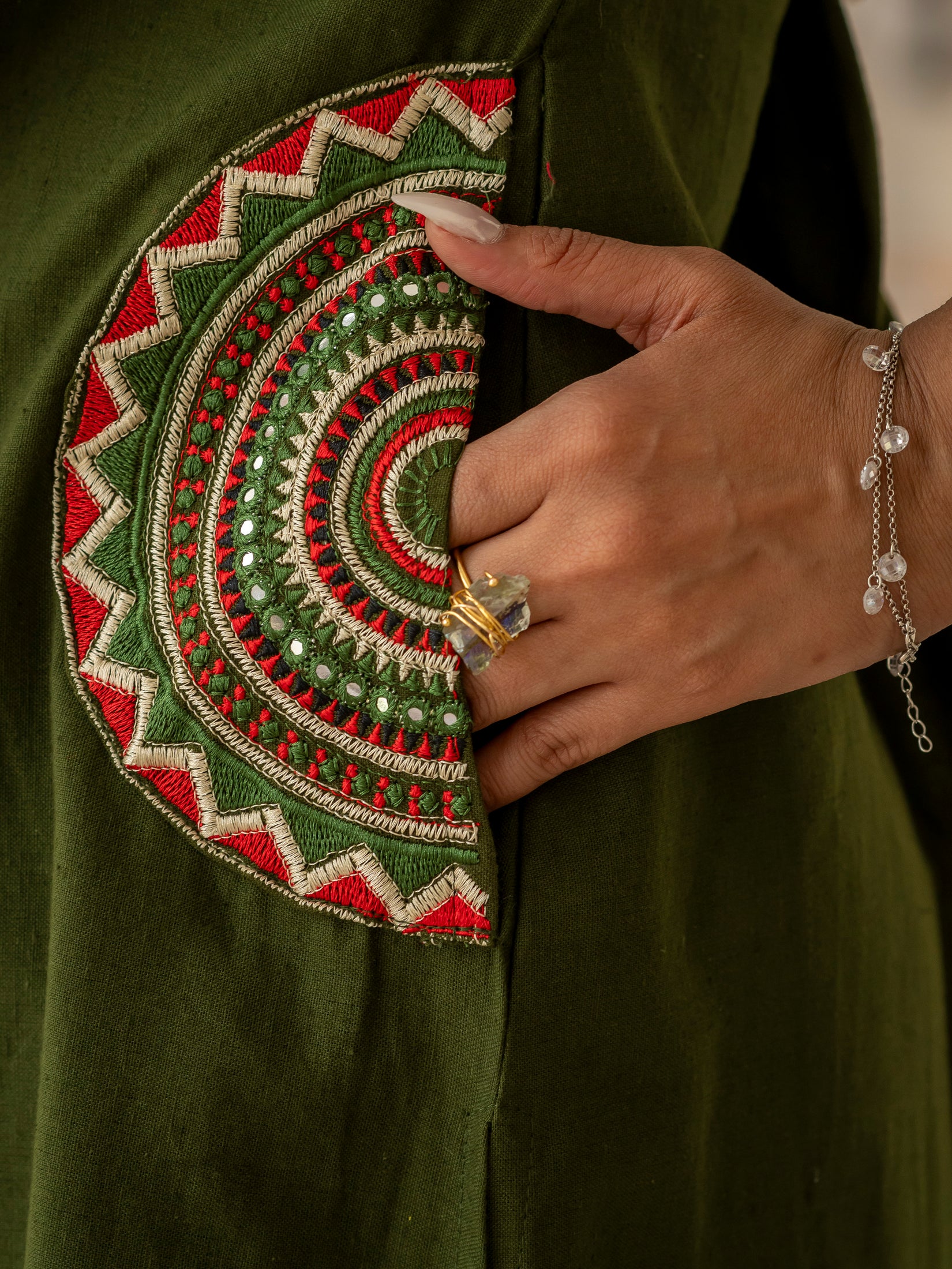 Cotton Embroidered Kurta Set
