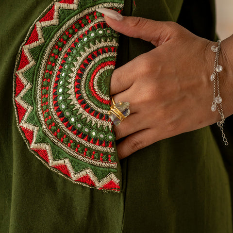 Cotton Embroidered Kurta Set