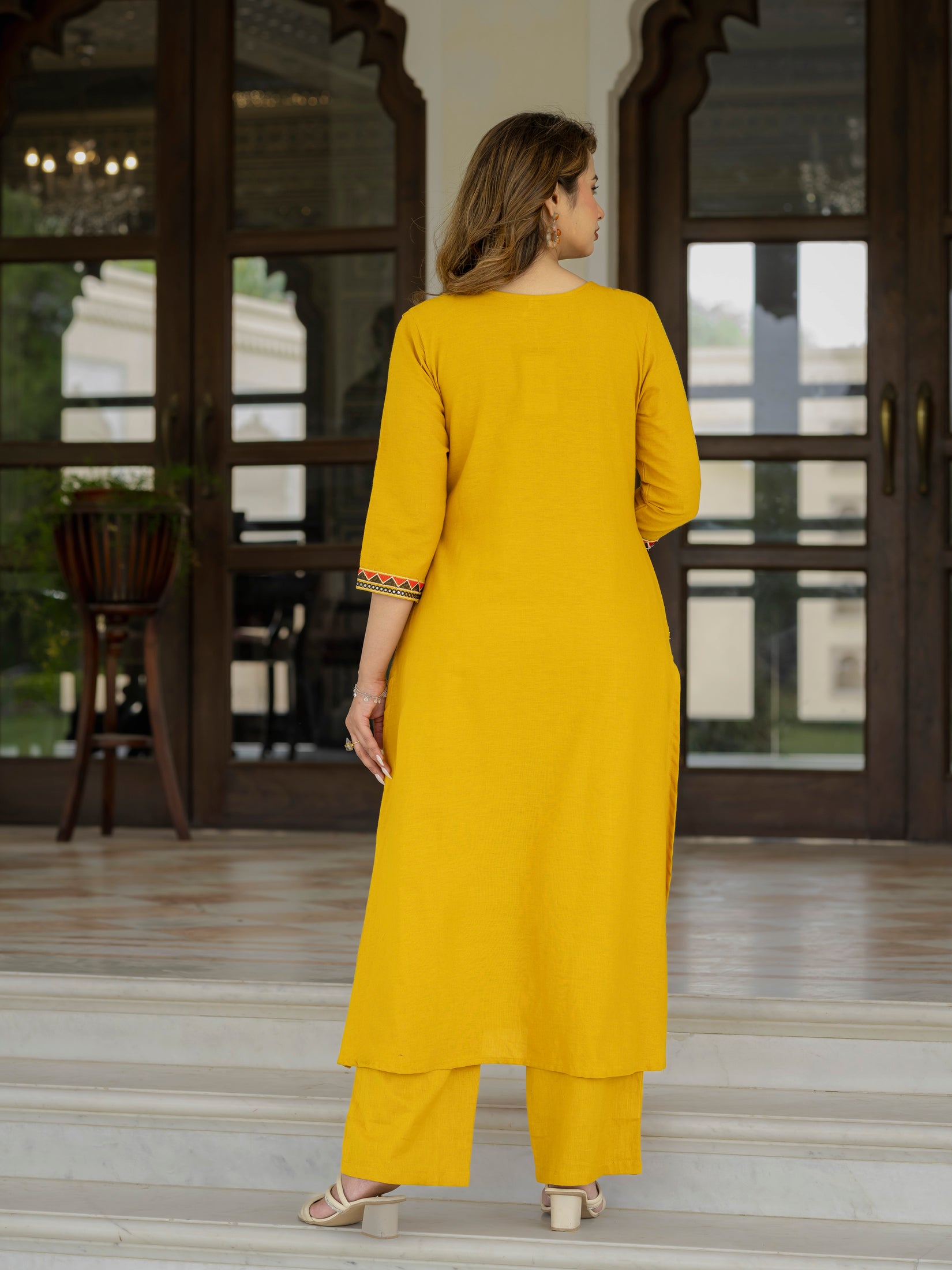 Cotton Embroidered Kurta Set