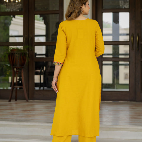 Cotton Embroidered Kurta Set