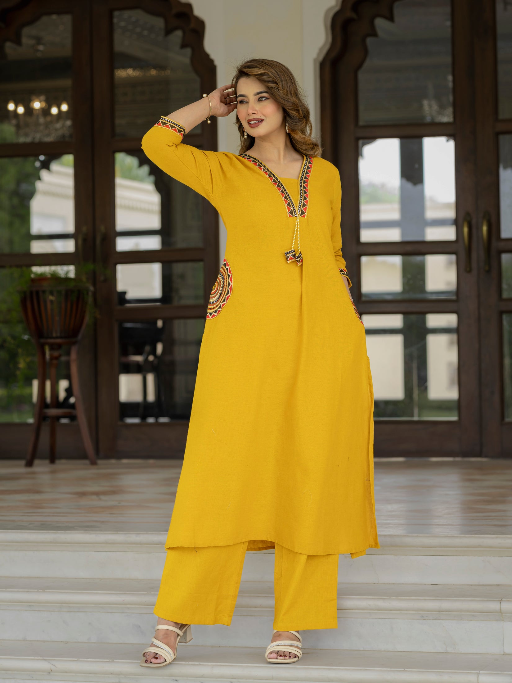 Cotton Embroidered Kurta Set