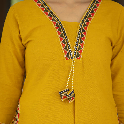 Cotton Embroidered Kurta Set