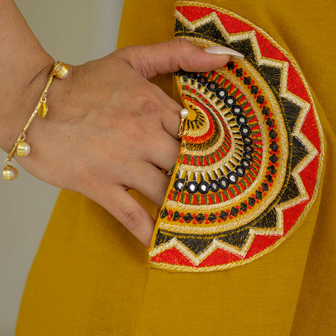 Cotton Embroidered Kurta Set