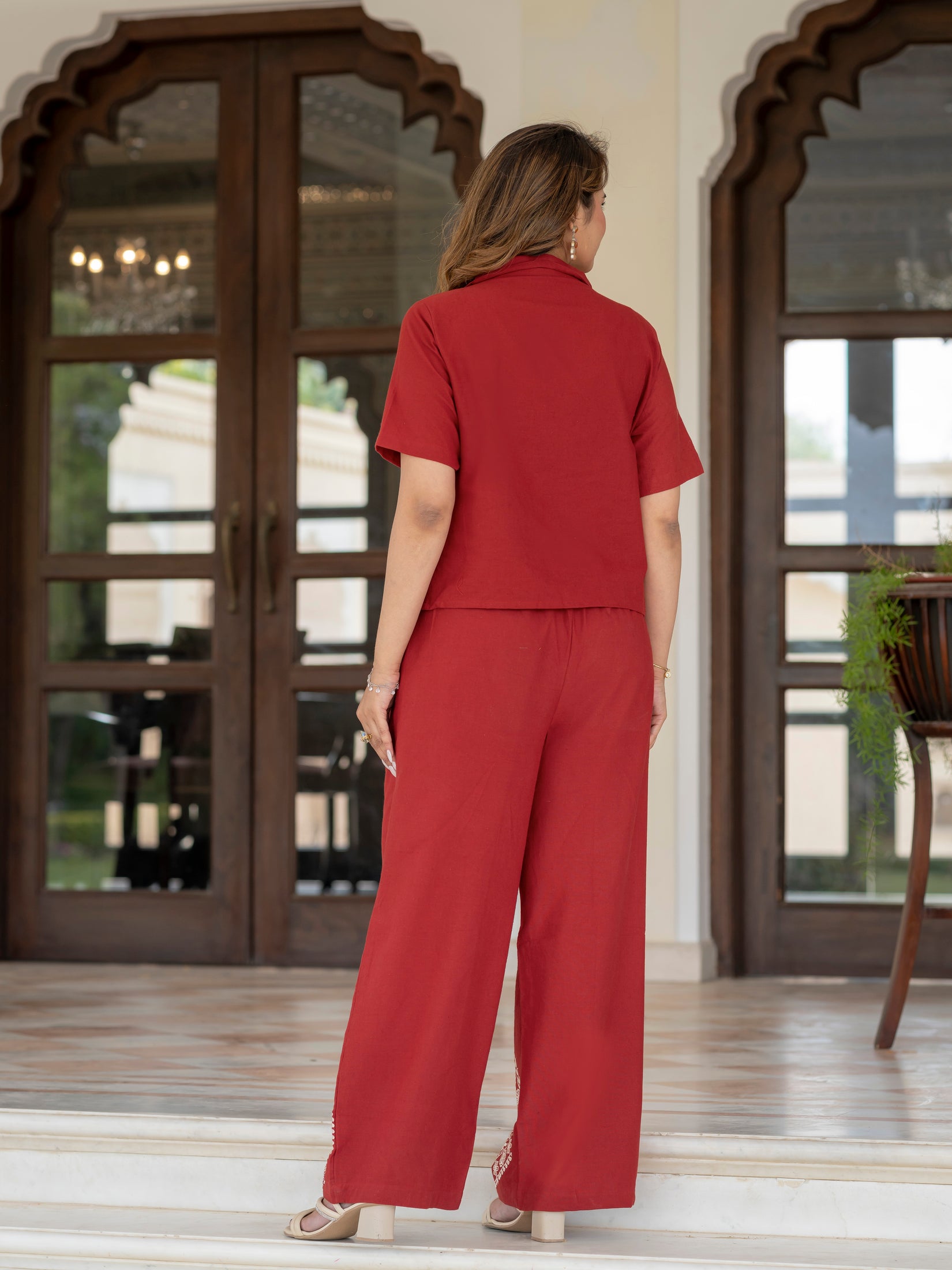 Cotton Embroidered Co-ords Set