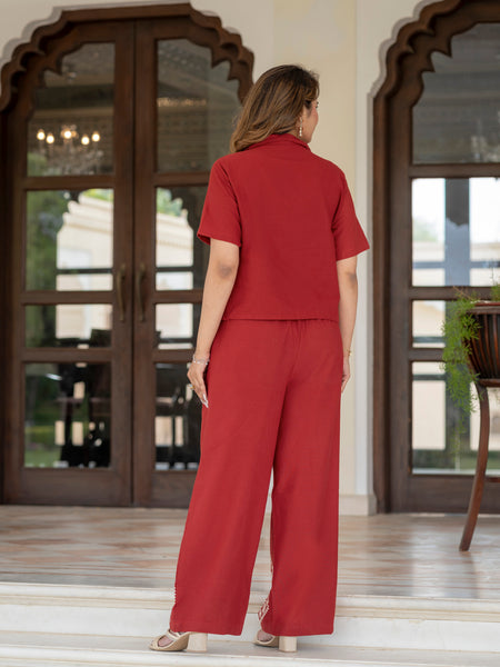 Cotton Embroidered Co-ords Set