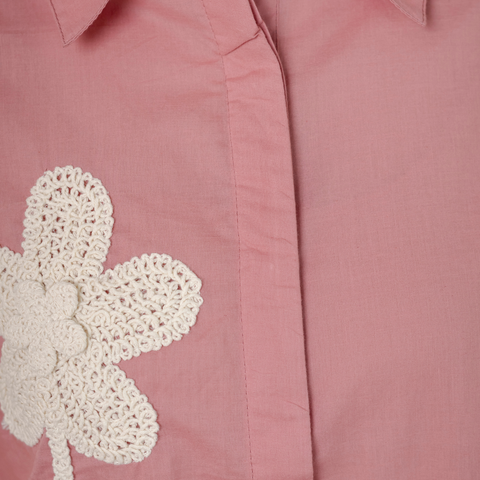 Women Onion Pink  Embroidered Thread Work Pure Cotton coord set