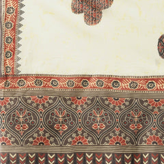 Ebbani Women’s Cotton Printed Brown Kurta Set with Dupatta