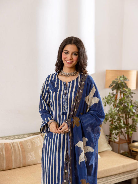 Printed Cotton Kurta Set with Dupatta