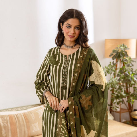 Printed Cotton Kurta Set with Dupatta