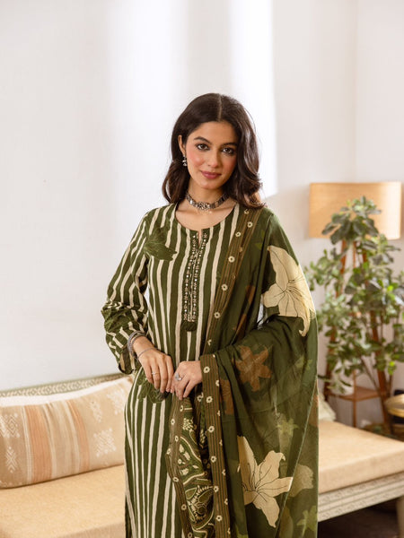 Printed Cotton Kurta Set with Dupatta